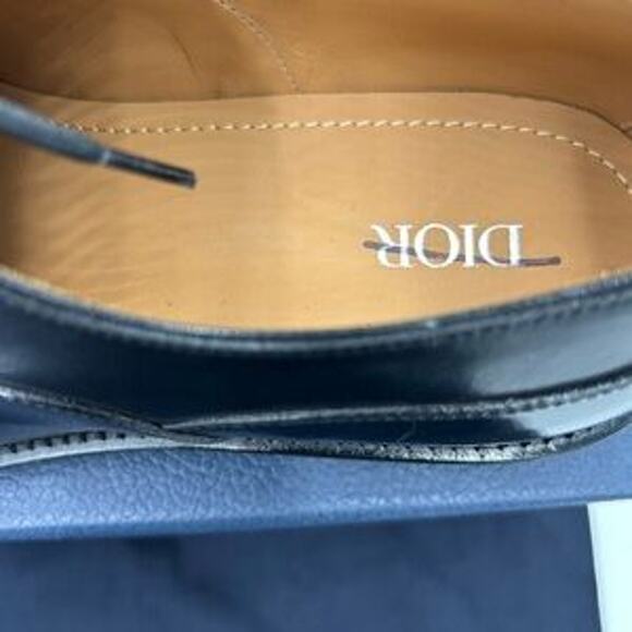 Dior Men's embassy, Black Leather Oxford Shoes size 42 made in Italy - Picture 6 of 14